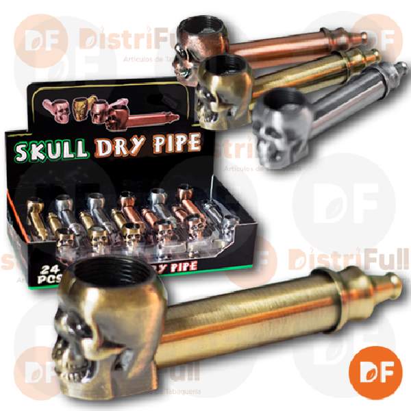 PIPA METAL CALAVERA DORADA/COBRE/PLATEADA 