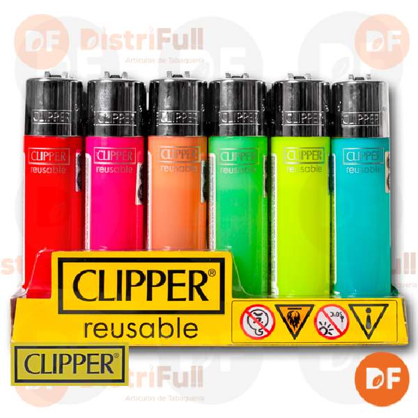 ENCENDEDOR CLIPPER MAXI TRANSLUCENT BR (NC) + LB x 24