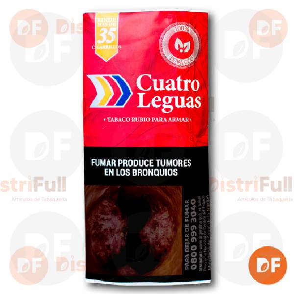 TABACO DE ARMAR CUATRO LEGUAS 30G RUBIO x 30 gr. p armar