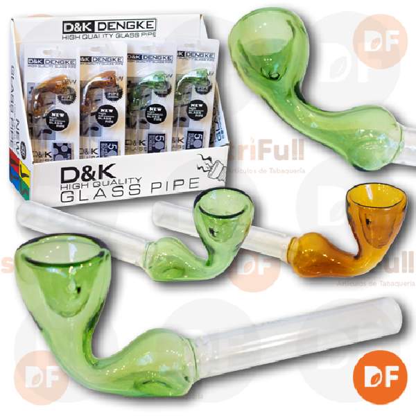 PIPA VIDRIO CAZOLETA GDE. VERDE/MARRON (DK8795)