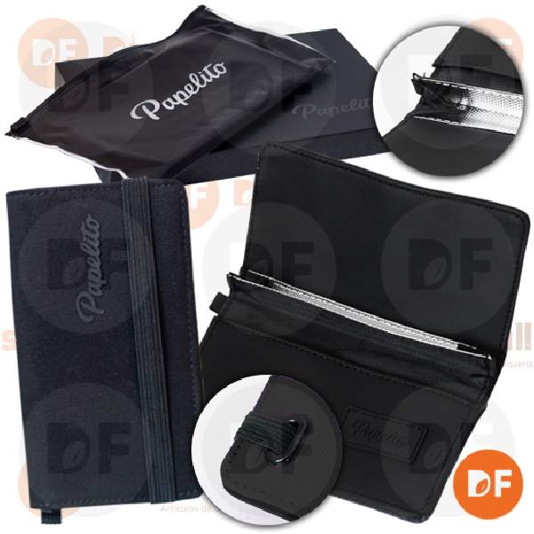 TABAQUERA PAPELITO TELA NEGRO x 1 (315)