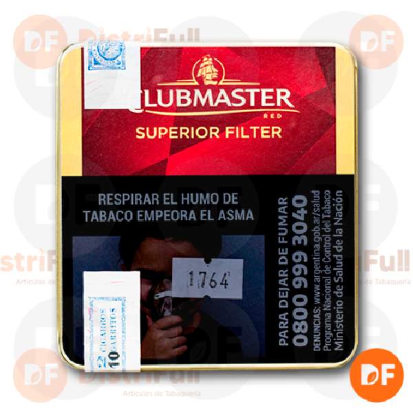 CIGARROS CLUBMASTER SUPERIOR FILTER RED (vainilla) lata x 10