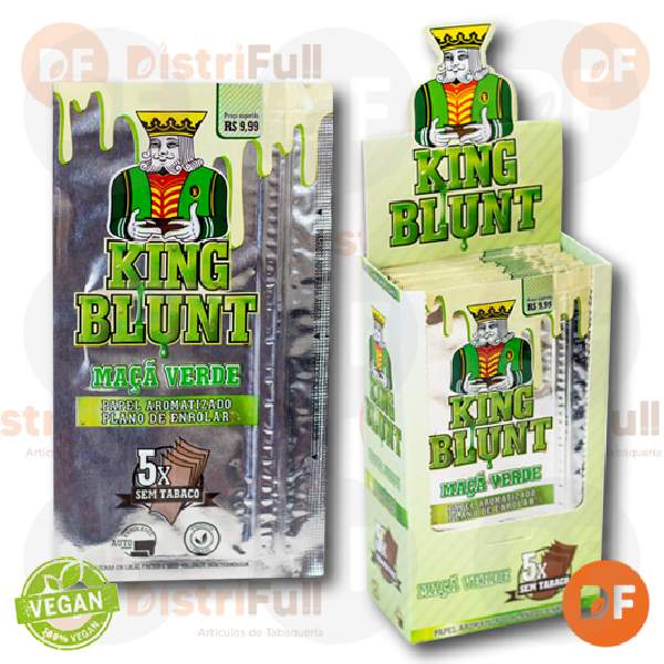 PAPEL KING BLUNT GREEN APPLE x 5