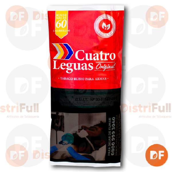 TABACO DE ARMAR CUATRO LEGUAS RUBIO ORIGINAL x 50 gr. 