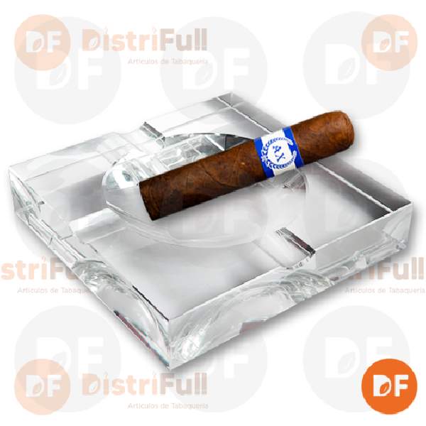 CENICERO FARO DE CRISTAL GRANDE CHATO CUADRADO 38008