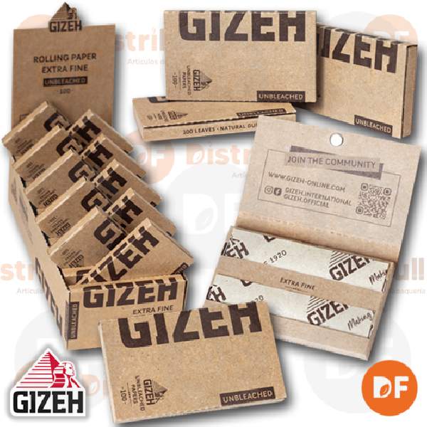 PAPEL GIZEH MAGNET UNBLEACHED C/IMAN x 100 (marrón) 