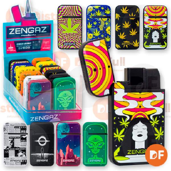 ENCENDEDOR ZENGAZ ZL13 MEGA SLIM DISEÑOS JET x 1 