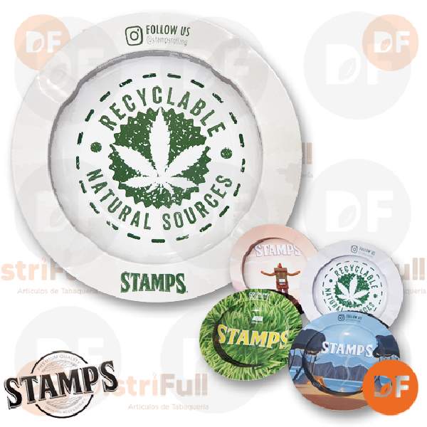 CENICERO STAMPS METÁLICO CHALA BLANCO ST29 x 1