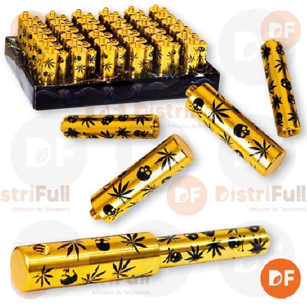 PIPA METAL CHALA CALAVERA DORADA (UZY0159)