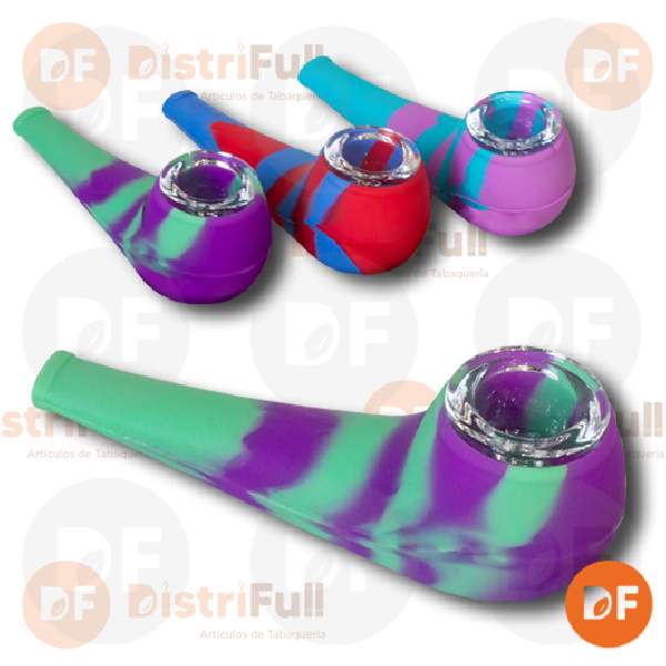 PIPA SILICONA RECTA CAZOLETA VIDRIO WP-114