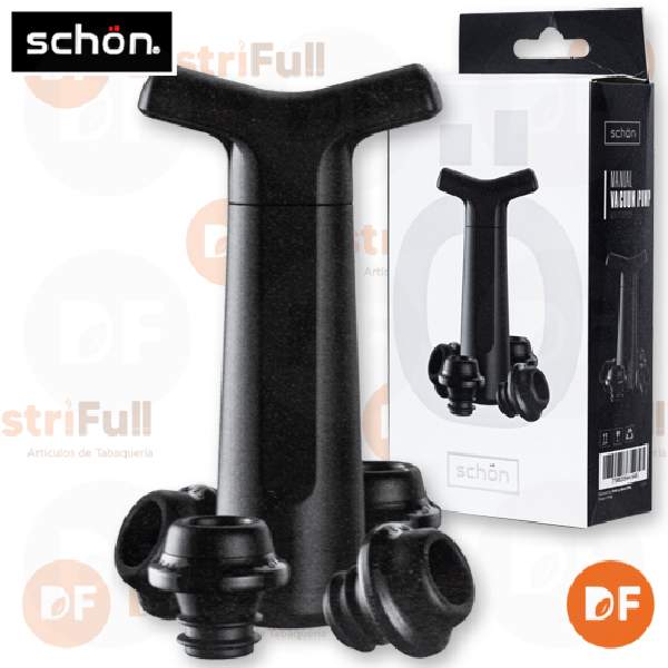 SCHON BOMBA DE VACIO PLASTICO C/4 TAPONES 
