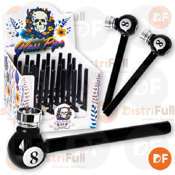 PIPA VIDRIO BOLA 8  8319B