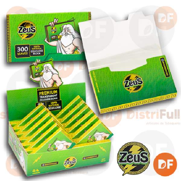 PAPEL ZEUS CELULOSA 1¼ WIDER TRANSPARENTE x 300