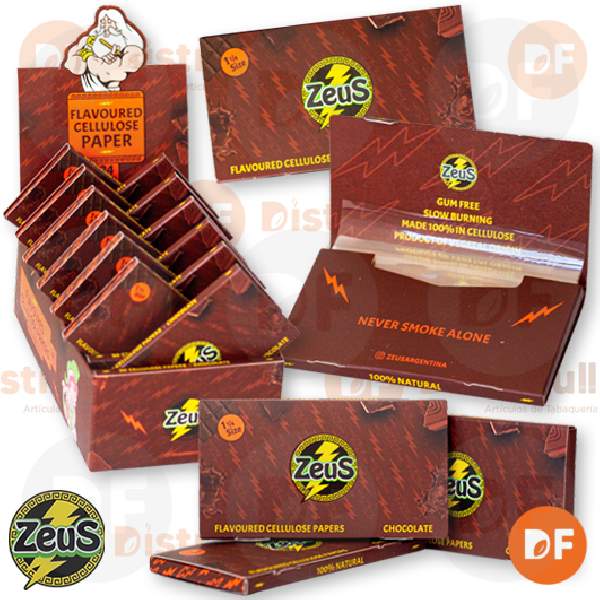 PAPEL ZEUS CELULOSA 1¼ CHOCOLATE x 50 