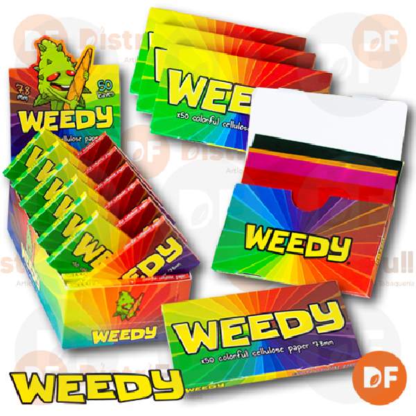 PAPEL WEEDY CELULOSA 1¼ COLORES x 50 (WD65)