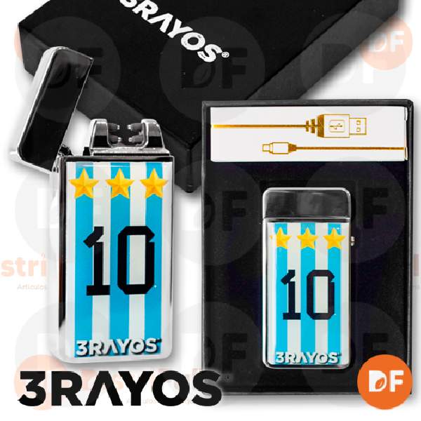 ENCENDEDOR 3RAYOS ELECT. FUN SELECCION *** PLATEADO (MLT14)