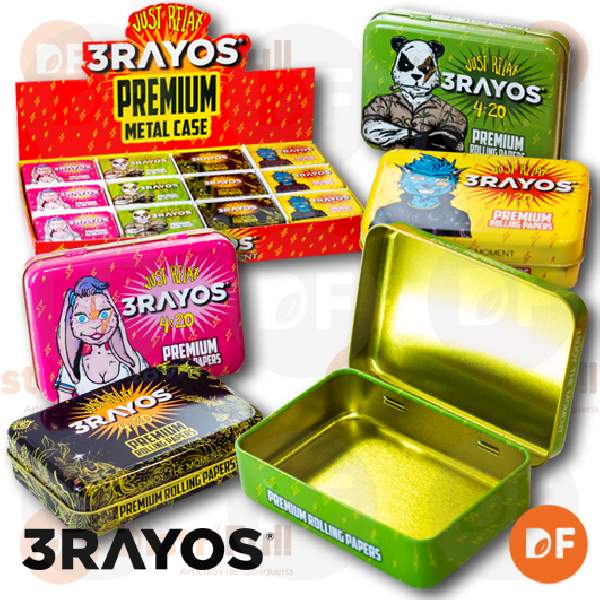 3RAYOS LATA GUARDATABACO RECTANGULAR x 1