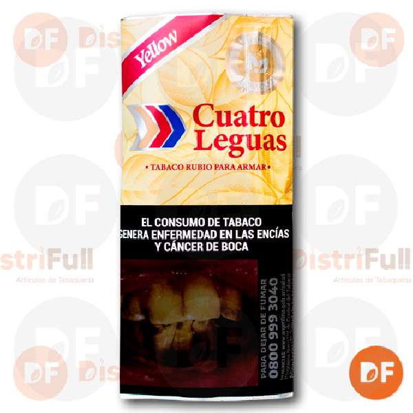 TABACO DE ARMAR CUATRO LEGUAS YELLOW (vainilla) x 30 gr. p a