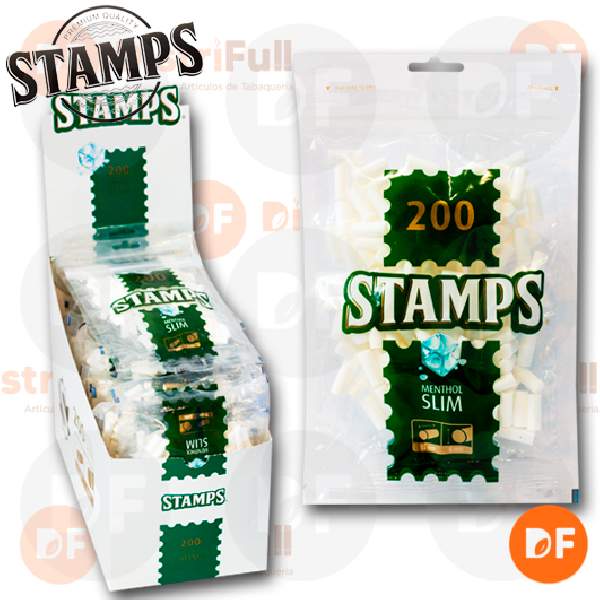 FILTROS STAMPS SLIM MENTHOL x 200 (ST48)