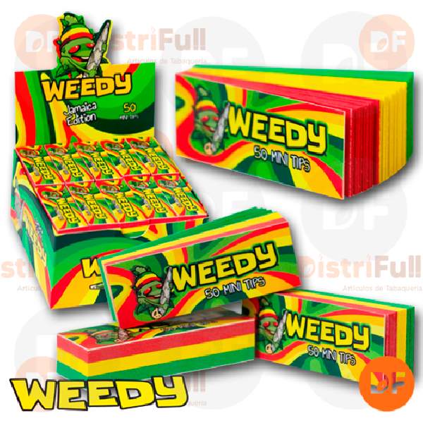 FILTROS WEEDY DE CARTON MINI jamaica edition x 50 (WD63)