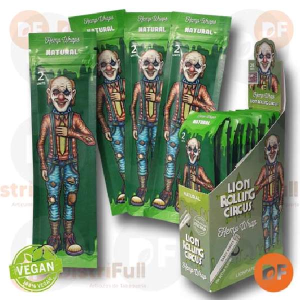 PAPEL LION CIRCUS HEMP WRAPS NATURAL x 2