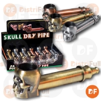 PIPA METAL CALAVERA DORADA/COBRE/PLATEADA 