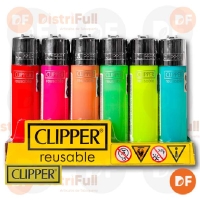 ENCENDEDOR CLIPPER MAXI TRANSLUCENT BR (NC) + LB x 24
