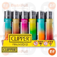 ENCENDEDOR CLIPPER MAXI METALIC GRADIENT 8 GR + LB x 24