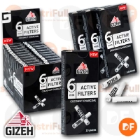 FILTROS GIZEH CARBON DE COCO ACTIVADO caja x 10 FILTROS 6MM