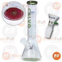 CALVO BONG VIDRIO BEAKER GREEN BLACK (6698)