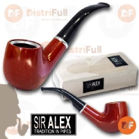 SIR ALEX PIPA RESINA CURVA CAOBA ED001M