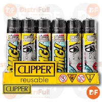 ENCENDEDOR CLIPPER MAXI POP ART 5 + LB x 24