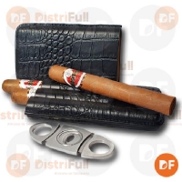 PURERA TRIPLE NEGRA CUERO CON CORTA CIGARROS