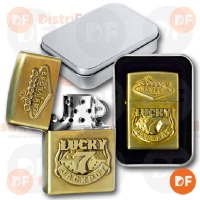 ENCENDEDOR BOHAI BENCINA LABRADO DORADO CASINO x 1 (13166)