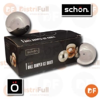 SCHON SET DE 2 HIELOS ACERO INOXIDABLE FORMA BOLA 900046