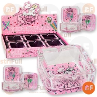 CENICERO BAKED BUNNY by ZEUS CENICERO VIDRIO CUADRADO PINK