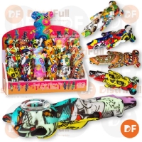 PIPA SILICONA VIDRIO OSITO DIBUJOS VCOLORES x 1 