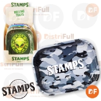 BANDEJA STAMPS METÁLICA MINI CAMUFLADA GRIS ST27